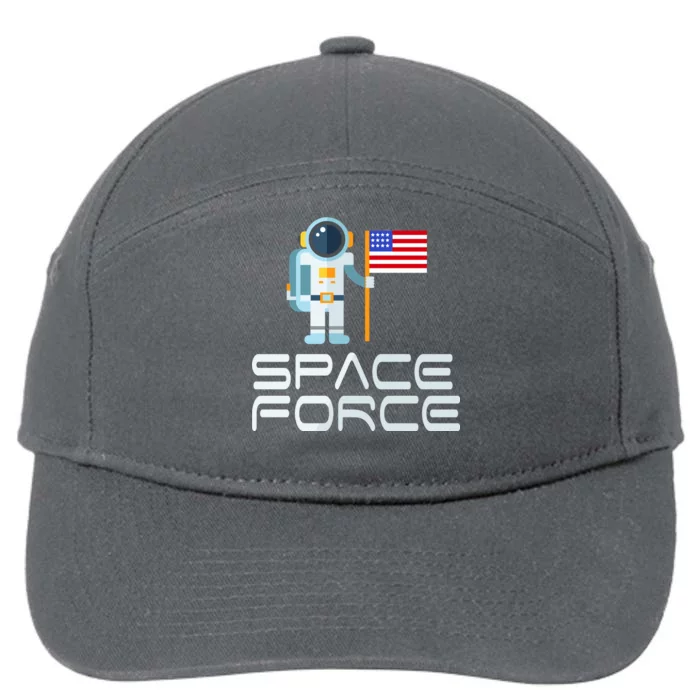 United States Space Force Astronaut Flag 7-Panel Snapback Hat