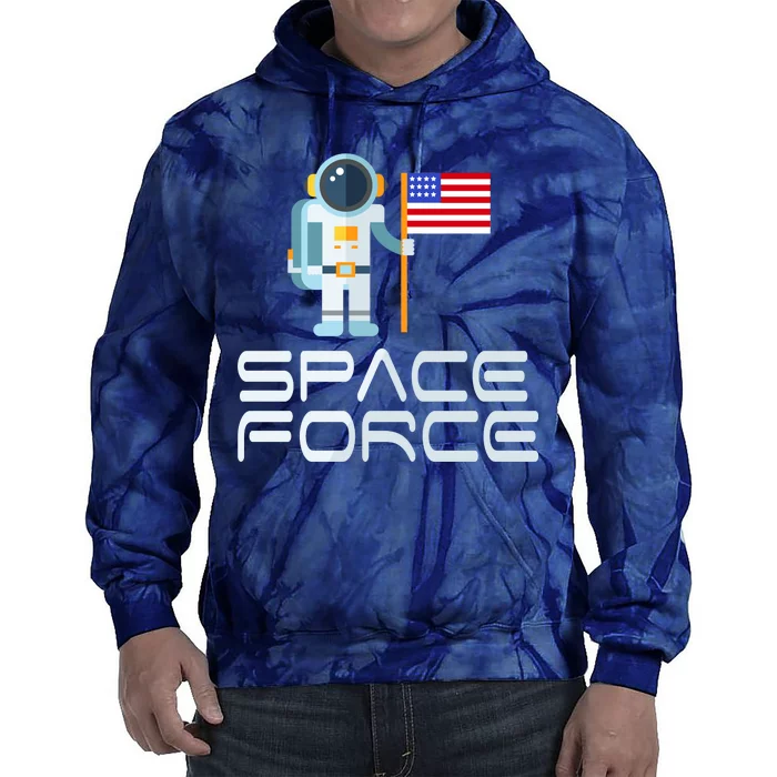 United States Space Force Astronaut Flag Tie Dye Hoodie