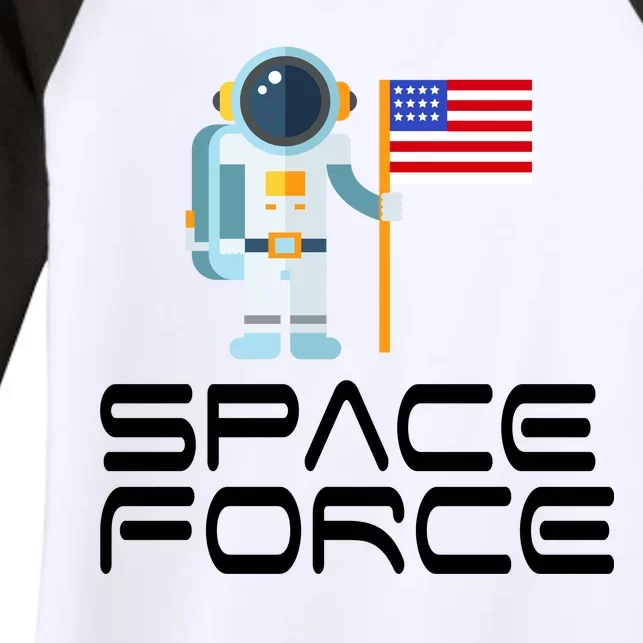 United States Space Force Astronaut Flag Women's Tri-Blend 3/4-Sleeve Raglan Shirt