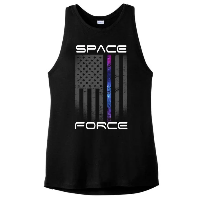 United States Space Force Flag Ladies Tri-Blend Wicking Tank