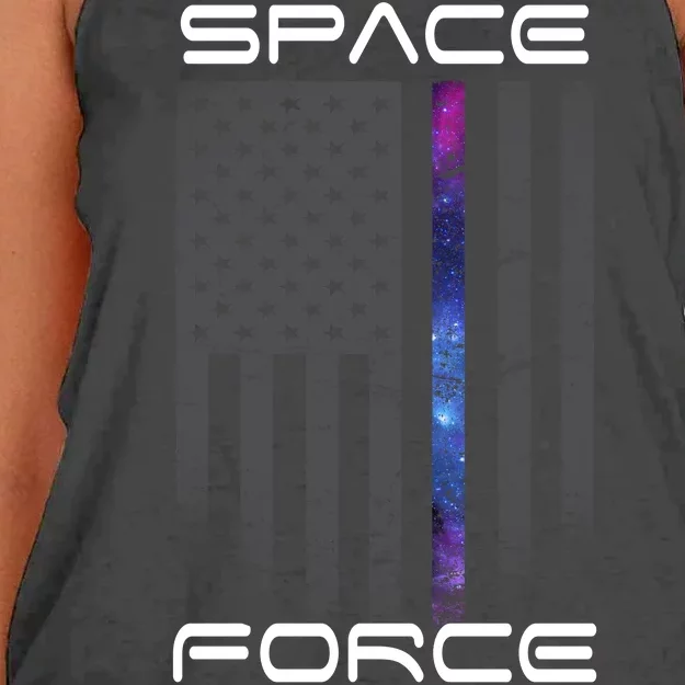 United States Space Force Flag Women's Knotted Racerback Tank