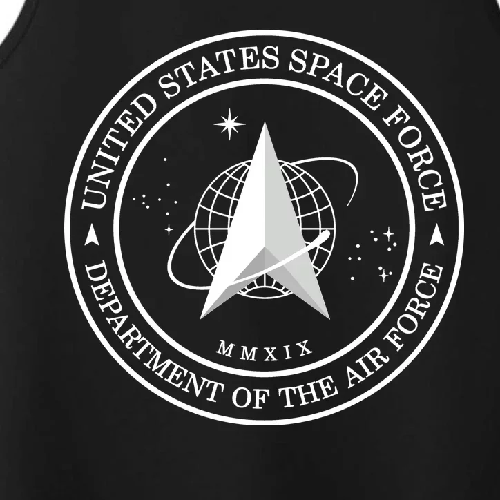 United States Space Force Outline Logo Performance Tank