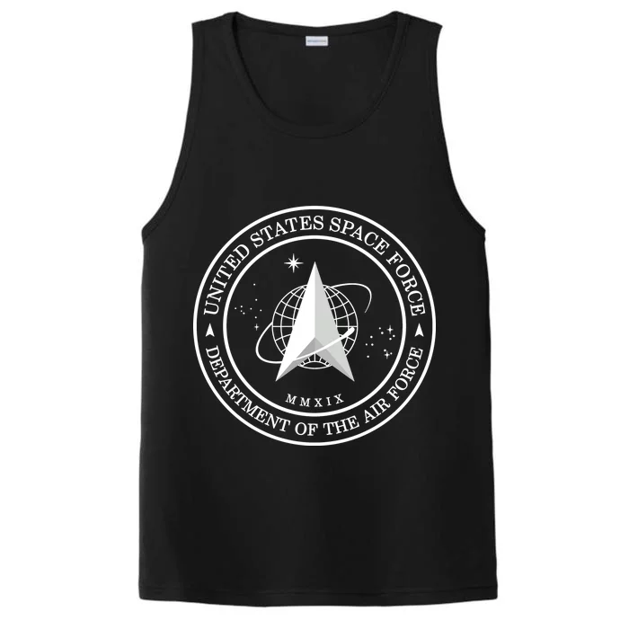 United States Space Force Outline Logo Performance Tank