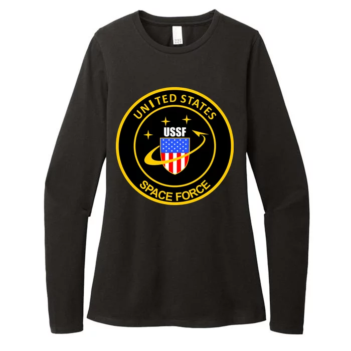 United States Space Force USSF Womens CVC Long Sleeve Shirt