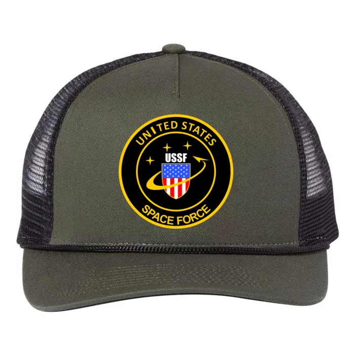 United States Space Force USSF Retro Rope Trucker Hat Cap