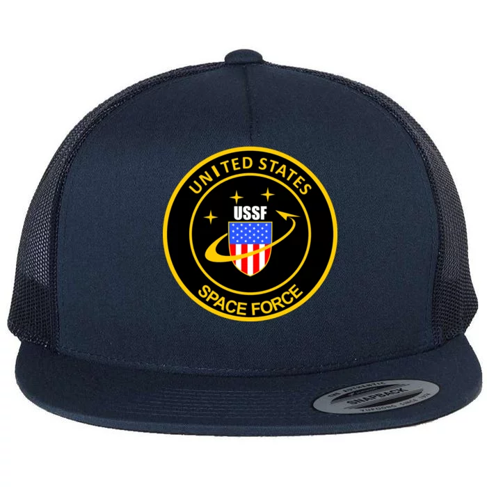 United States Space Force USSF Flat Bill Trucker Hat