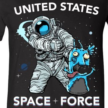 United States Space Force USSF Alien Fight V-Neck T-Shirt