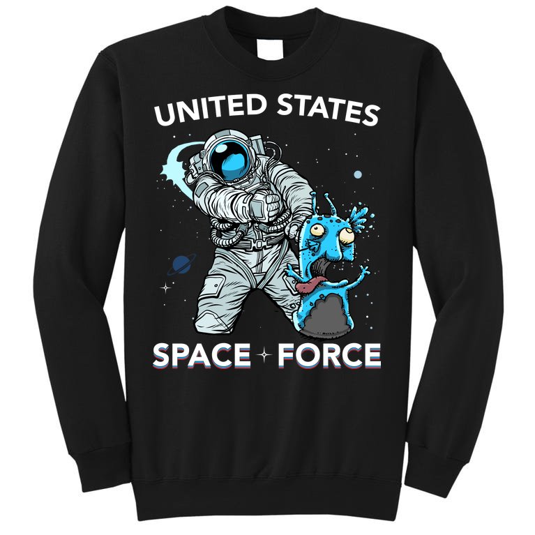 United States Space Force USSF Alien Fight Tall Sweatshirt