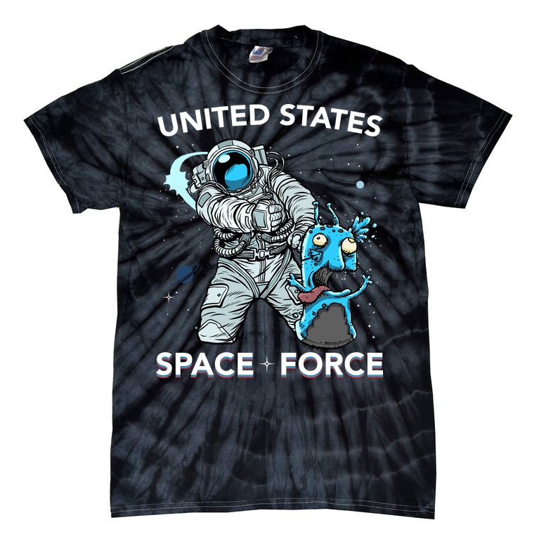 United States Space Force USSF Alien Fight Tie-Dye T-Shirt