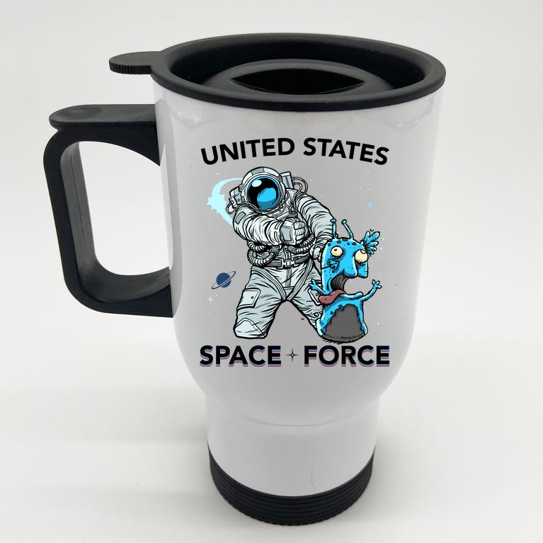 United States Space Force USSF Alien Fight Stainless Steel Travel Mug