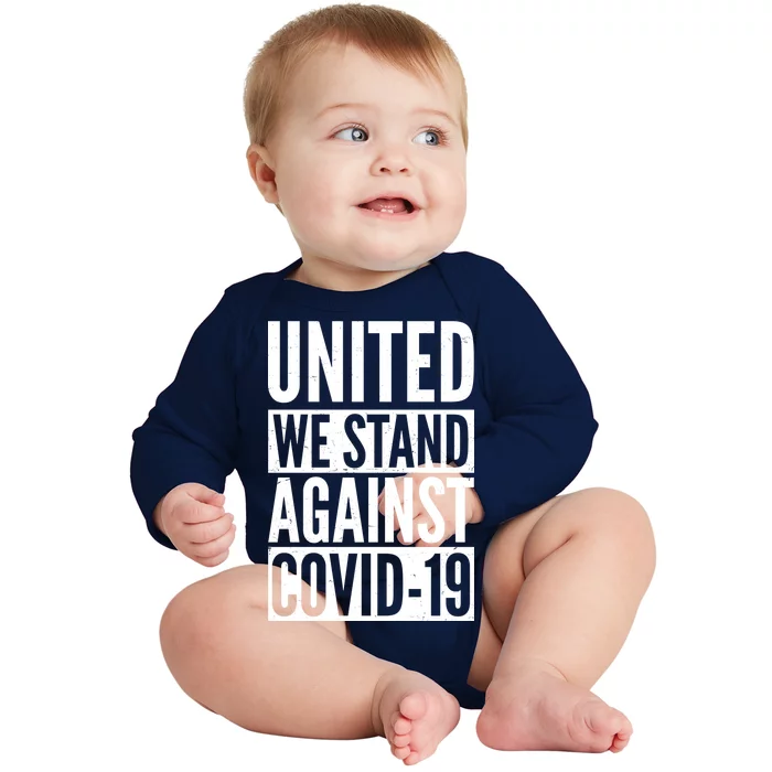 United We Stand Against Covid-19 Baby Long Sleeve Bodysuit