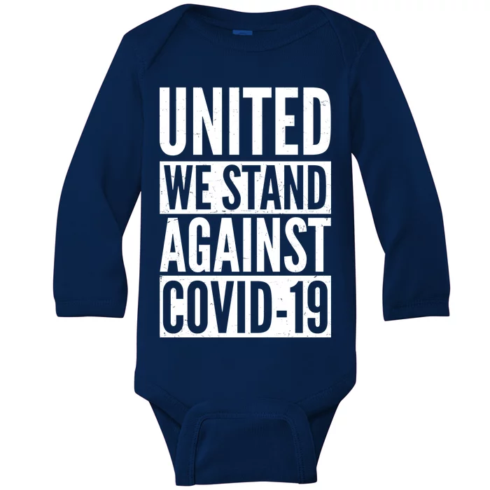 United We Stand Against Covid-19 Baby Long Sleeve Bodysuit