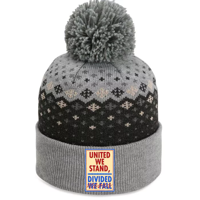 United We Stand Divided The Baniff Cuffed Pom Beanie