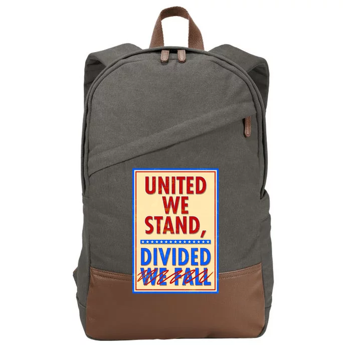 United We Stand Divided Cotton Canvas Backpack