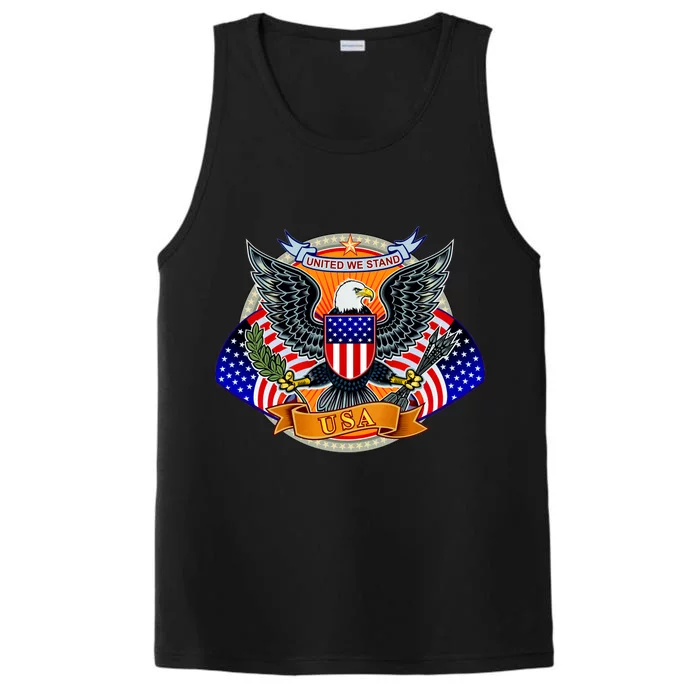 United We Stand USA Eagle Crest Performance Tank