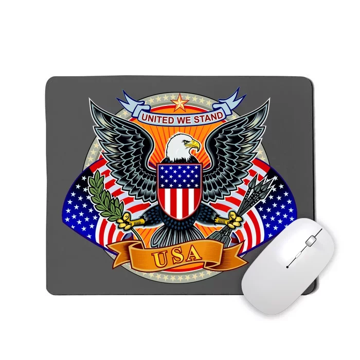 United We Stand USA Eagle Crest Mousepad