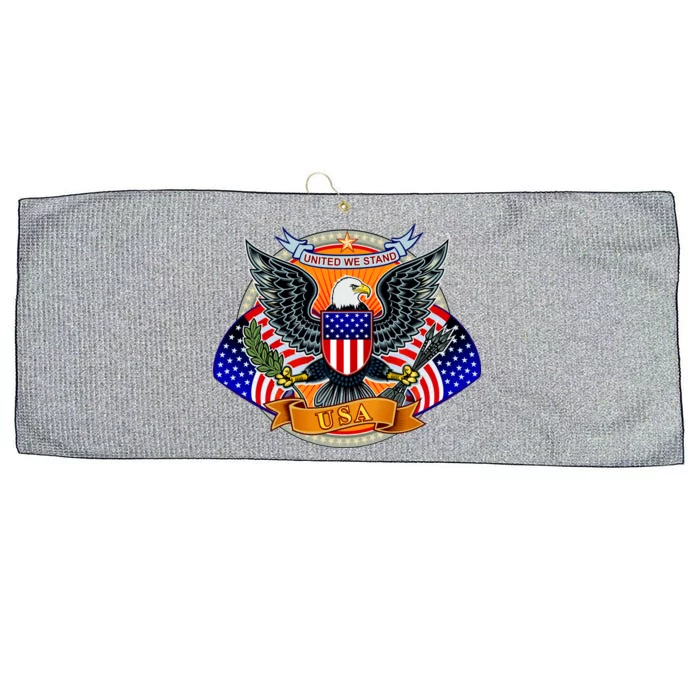 United We Stand USA Eagle Crest Large Microfiber Waffle Golf Towel