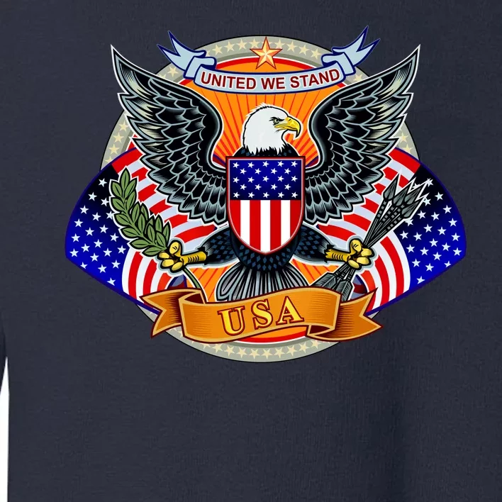 United We Stand USA Eagle Crest Toddler Sweatshirt