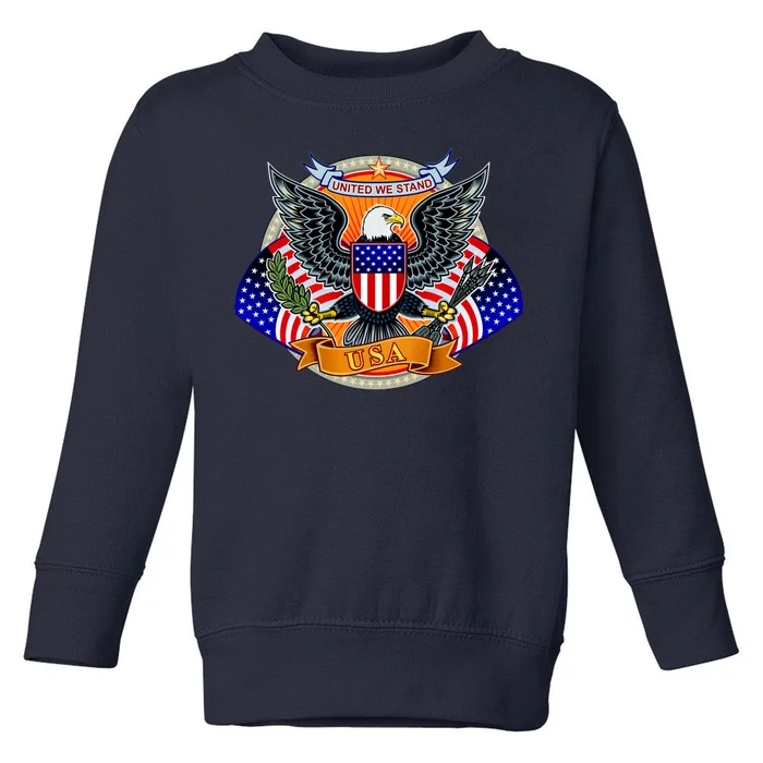 United We Stand USA Eagle Crest Toddler Sweatshirt