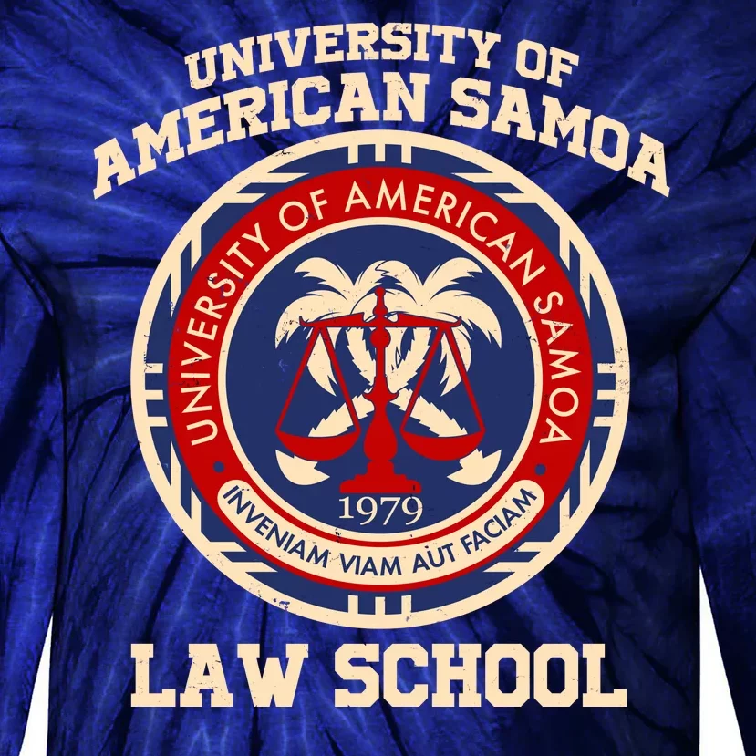 University of Samoa Law School Logo Emblem Tie-Dye Long Sleeve Shirt