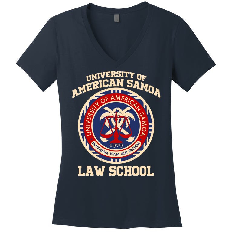 University of Samoa Law School Logo Emblem Women's V-Neck T-Shirt