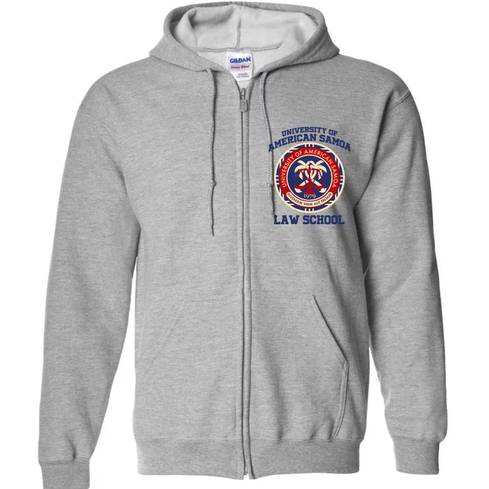 University of Samoa Law School Logo Emblem Full Zip Hoodie