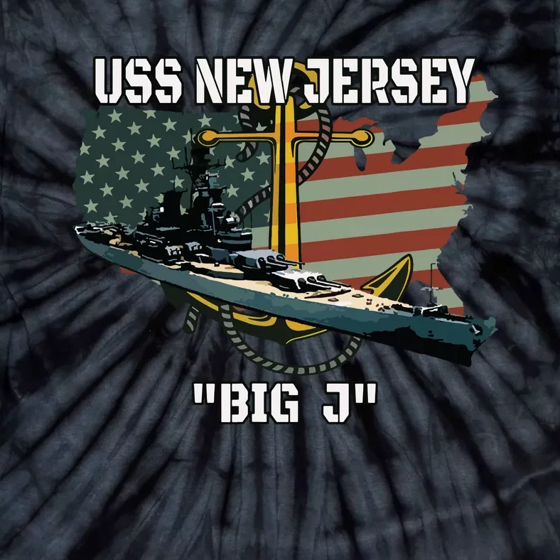 Uss New Jersey Bb62 Battleship Veterans Day Warship Father Tie-Dye T-Shirt