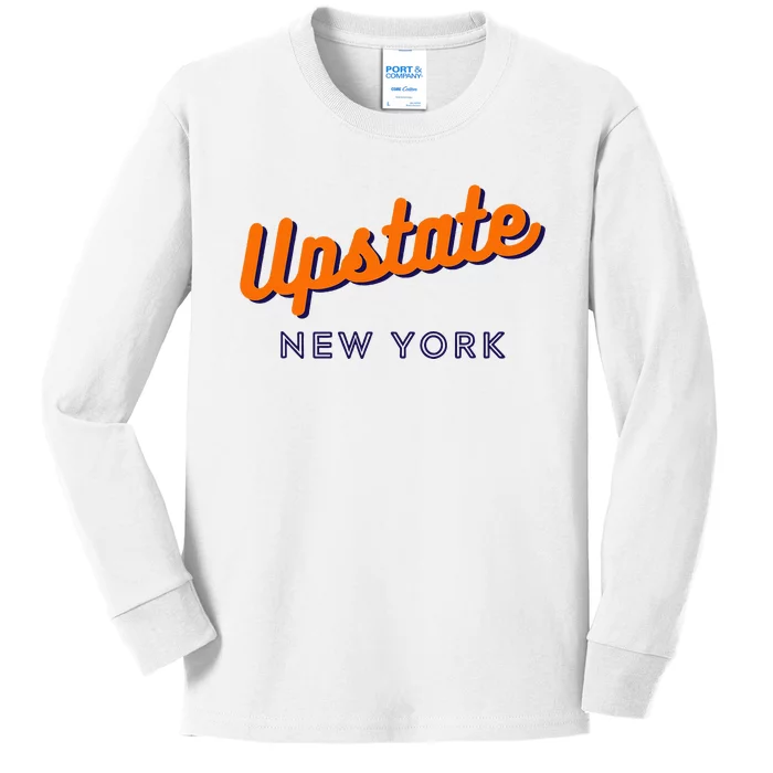 Upstate Ny Love I Love Upstate New York Ny State Hometown Kids Long Sleeve Shirt