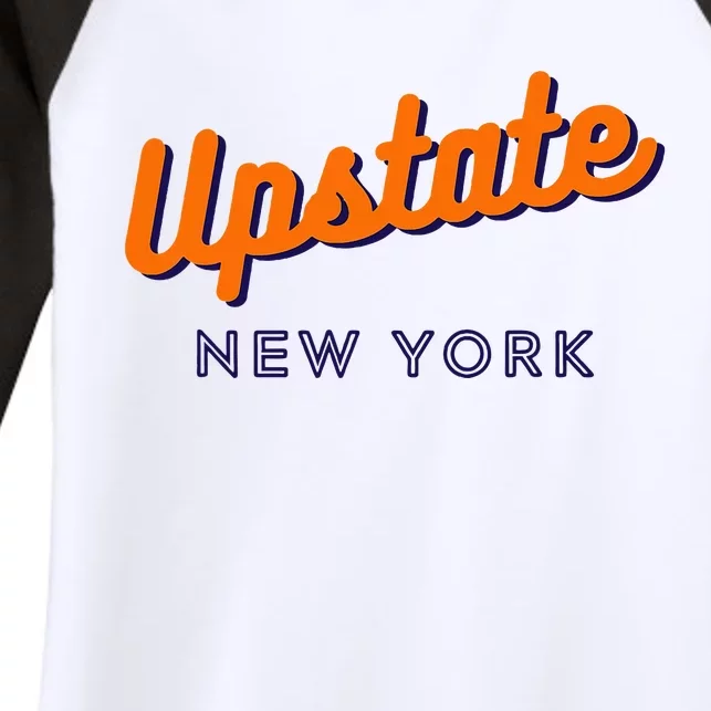 Upstate Ny Love I Love Upstate New York Ny State Hometown Women's Tri-Blend 3/4-Sleeve Raglan Shirt