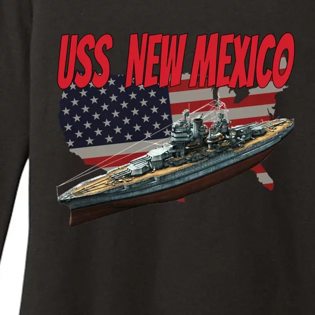 Uss New Mexico Bbgift40 Ww2 War Veteran Battleship Dad Son Boy Gift Womens CVC Long Sleeve Shirt