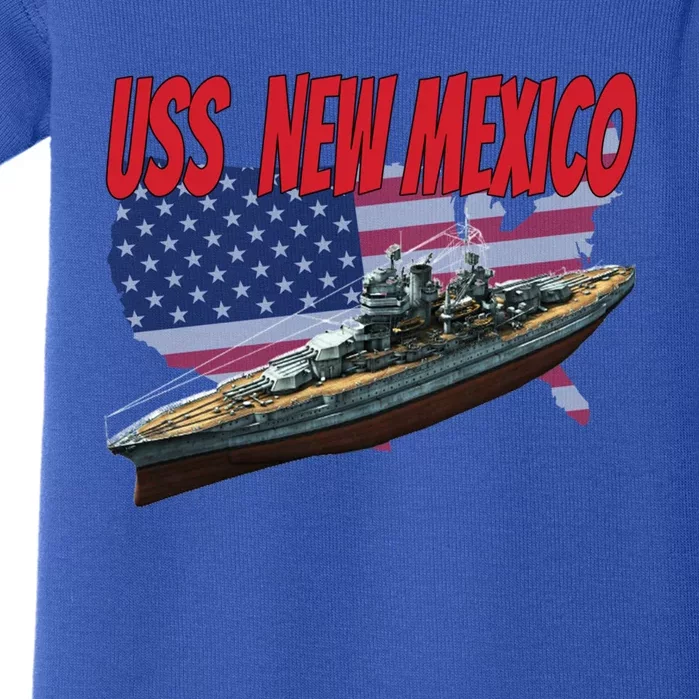 Uss New Mexico Bbgift40 Ww2 War Veteran Battleship Dad Son Boy Gift Baby Bodysuit