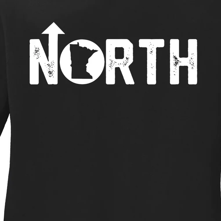 Up North Minnesota 10000 Lakes Ladies Long Sleeve Shirt