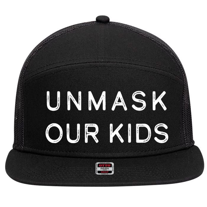 Unmask Our Kids 7 Panel Mesh Trucker Snapback Hat