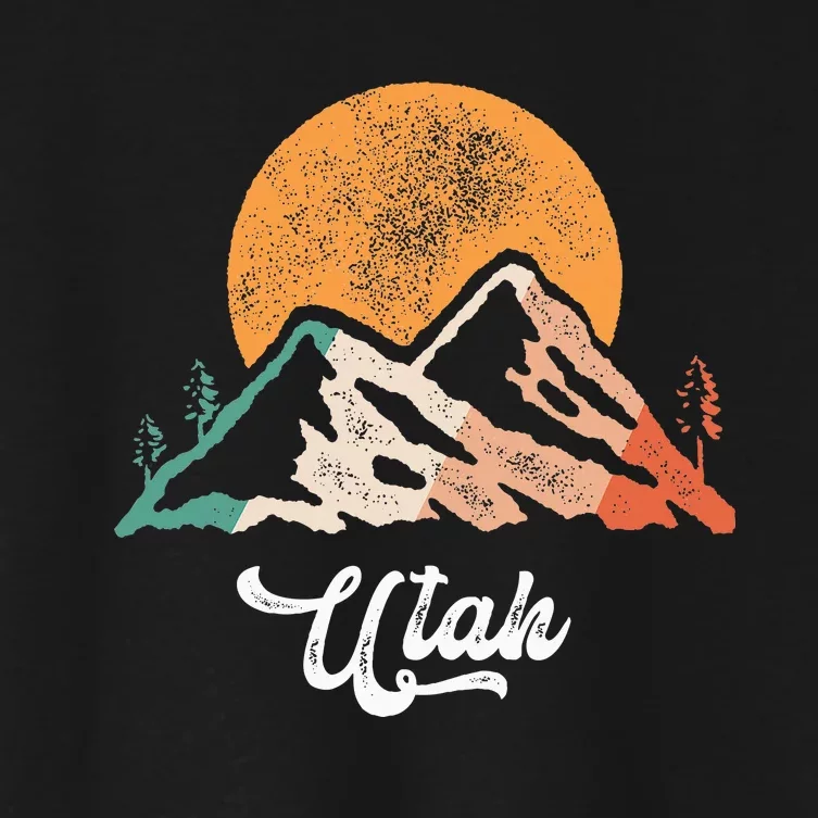 Utah Nature National Park Sunset Mountains Utah Women's Crop Top Tee