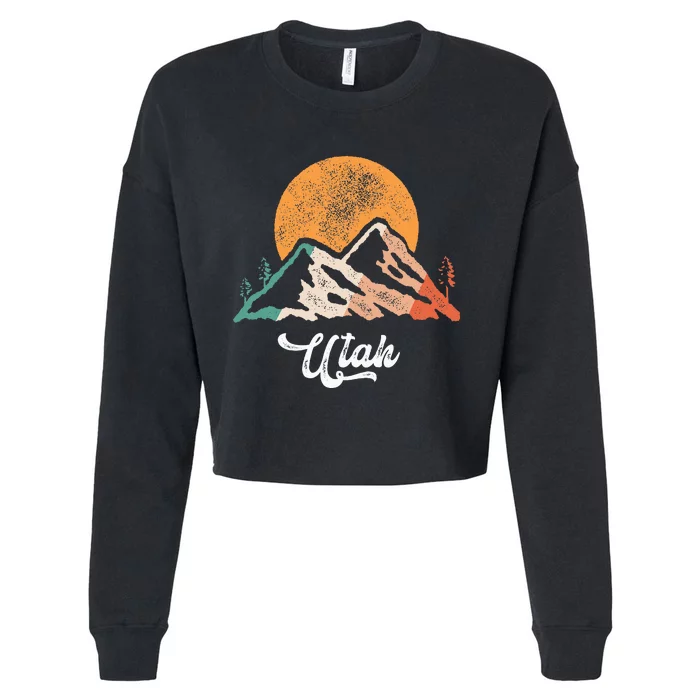 Utah Nature National Park Sunset Mountains Utah Cropped Pullover Crew