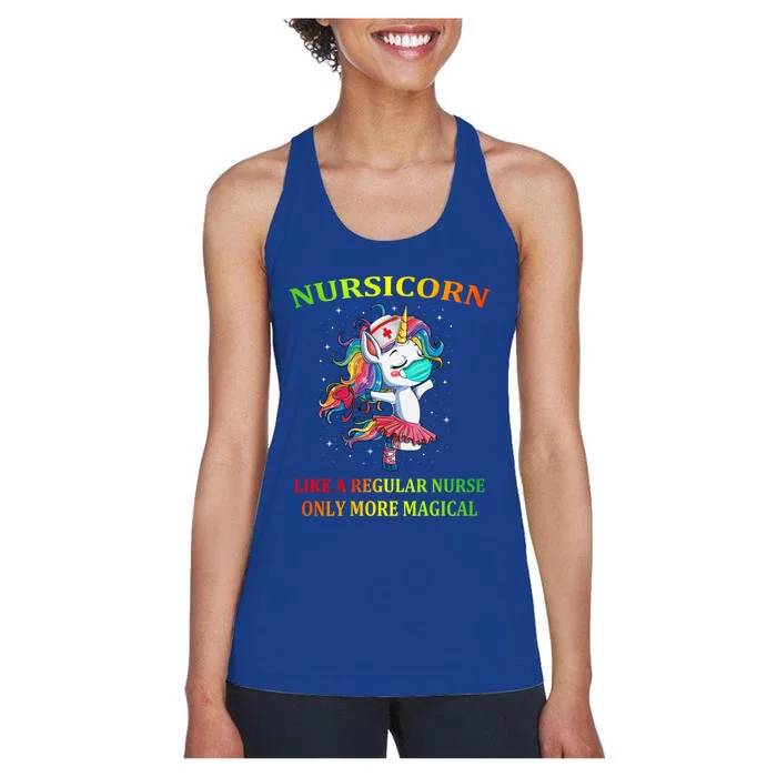 Unicorn Nurse Nursicorn Funny Nurse Gift Women's Racerback Tank