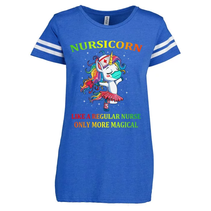 Unicorn Nurse Nursicorn Funny Nurse Gift Enza Ladies Jersey Football T-Shirt