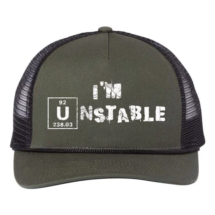 Unstable Nuclear Physics Chemistry Science Retro Rope Trucker Hat Cap