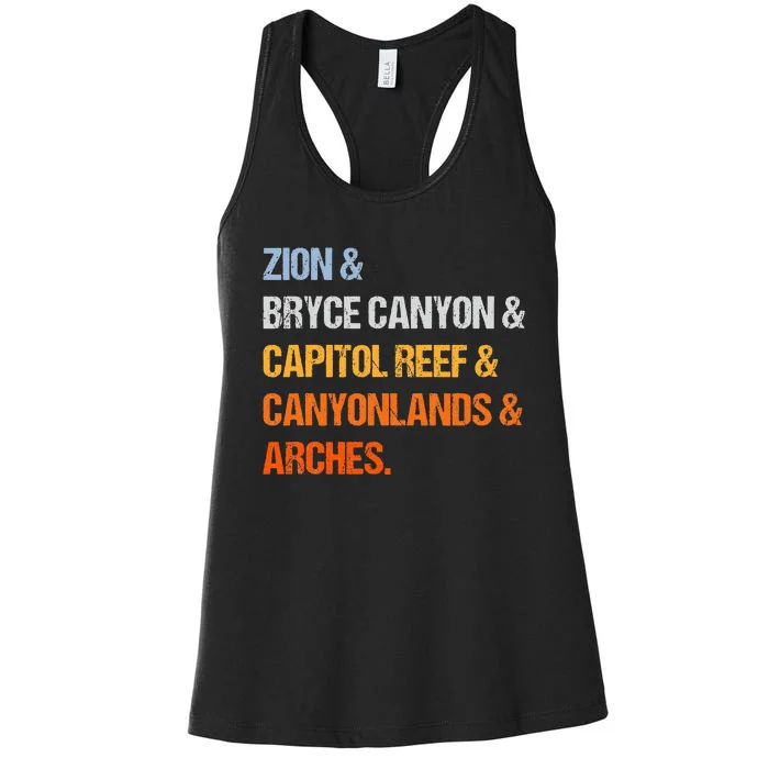 Utah National Parks Moab UtahS Women's Racerback Tank