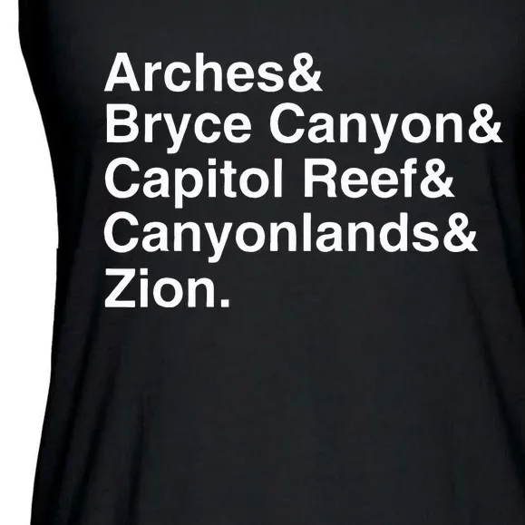 Utah National Parks Arches Zion Bryce UtahS Mighty 5 Ladies Essential Flowy Tank