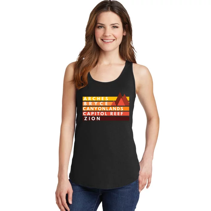 Utah National Parks UtahS Mighty Five Souvenir Nps Moab Ladies Essential Tank