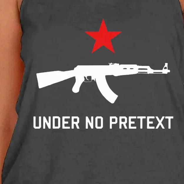 Under No Pretext Karl Marx Marxism Women's Knotted Racerback Tank