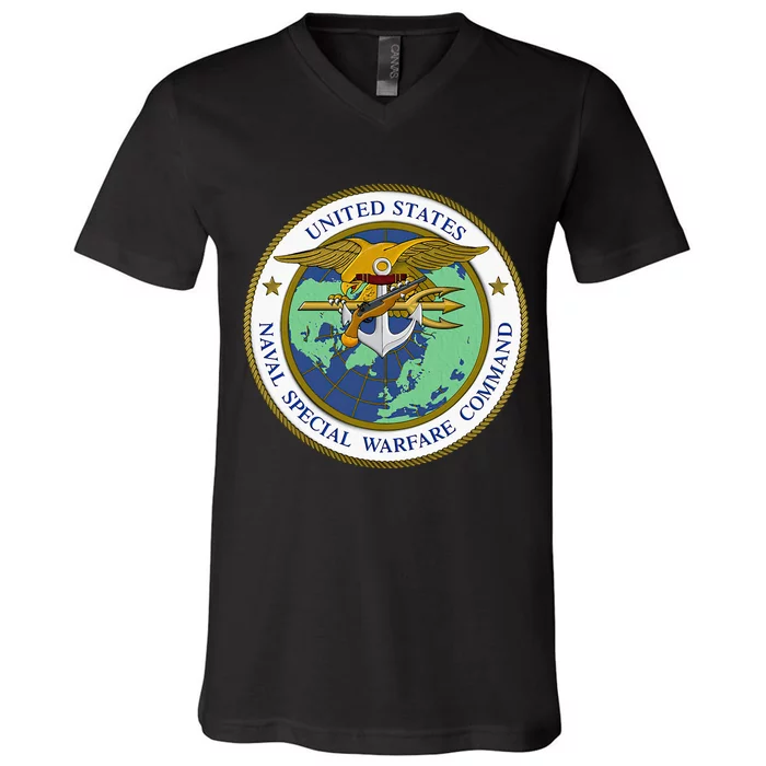 Us Naval Special Warfare Command Nswc Military Veteran V-Neck T-Shirt