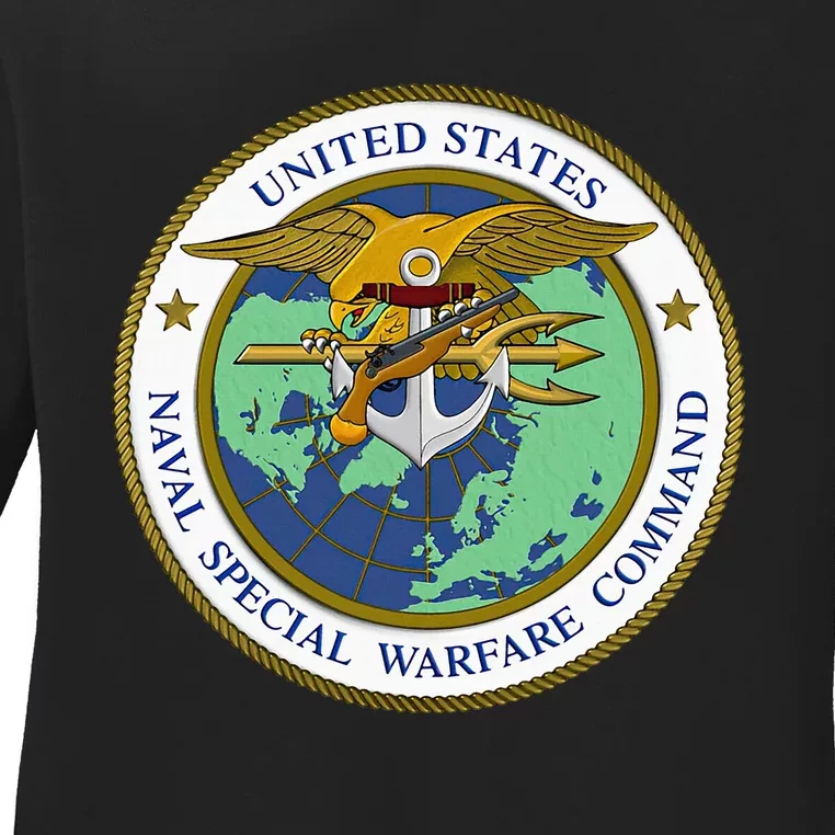 Us Naval Special Warfare Command Nswc Military Veteran Ladies Long Sleeve Shirt