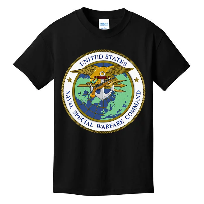 Us Naval Special Warfare Command Nswc Military Veteran Kids T-Shirt