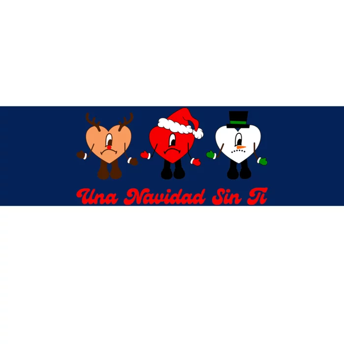 Una Navidad Sin Ti Broken Crying Heart Un Verano Sin Ti Christmas Reindeer Santa Bumper Sticker