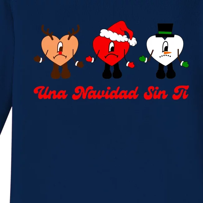 Una Navidad Sin Ti Broken Crying Heart Un Verano Sin Ti Christmas Reindeer Santa Baby Long Sleeve Bodysuit