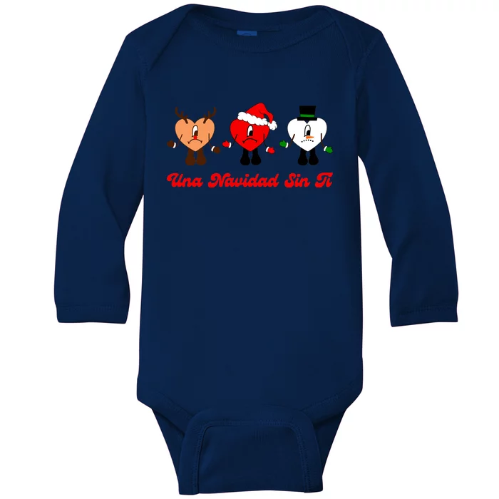 Una Navidad Sin Ti Broken Crying Heart Un Verano Sin Ti Christmas Reindeer Santa Baby Long Sleeve Bodysuit