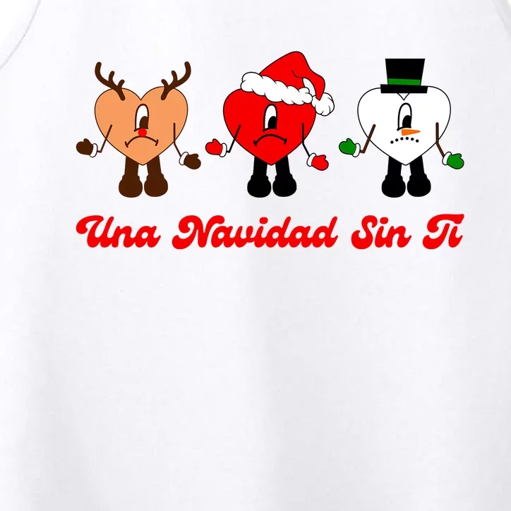 Una Navidad Sin Ti Broken Crying Heart Un Verano Sin Ti Christmas Reindeer Santa Performance Tank