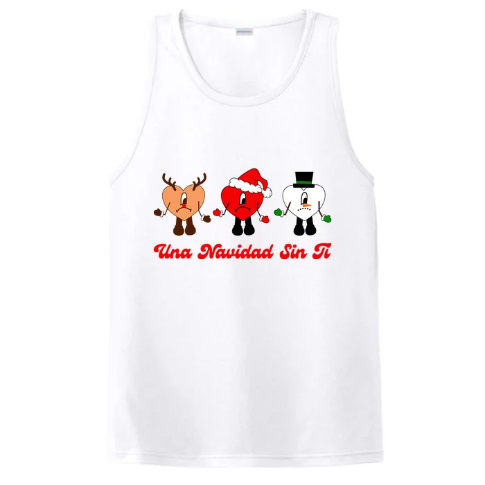 Una Navidad Sin Ti Broken Crying Heart Un Verano Sin Ti Christmas Reindeer Santa Performance Tank